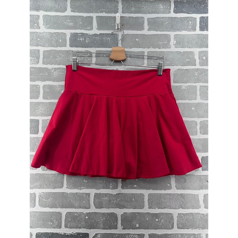 Halara Everyday Skirt Red Pleated Mini Tennis Golf Skort XL 677542